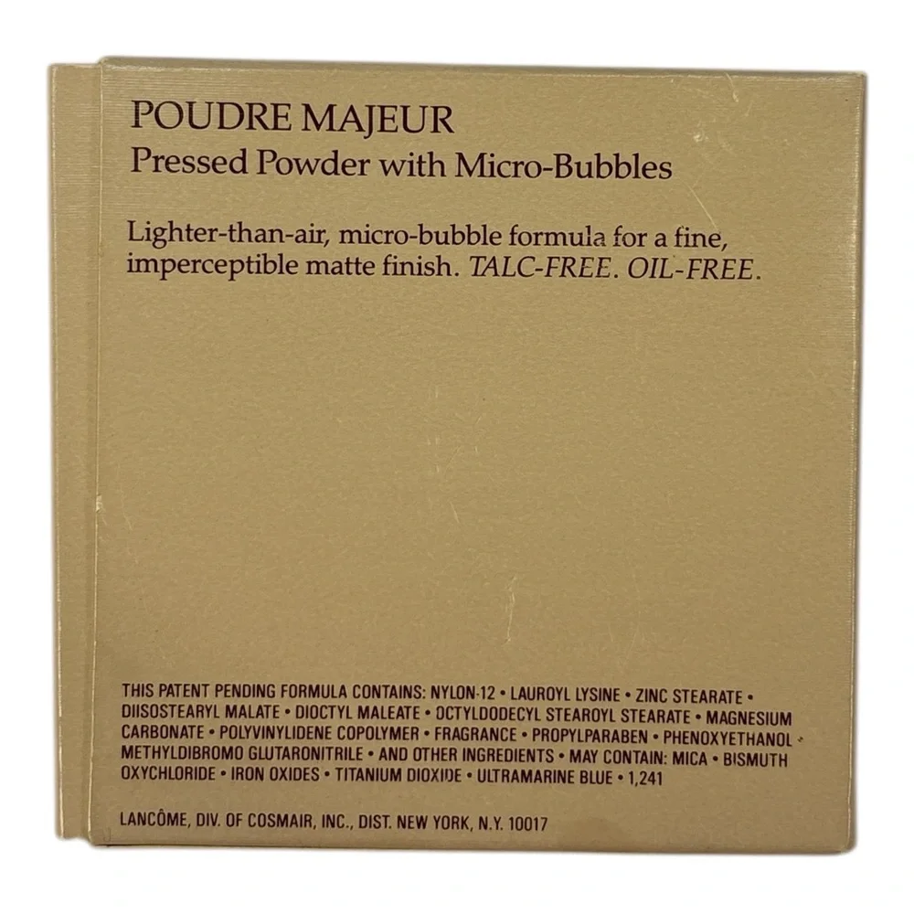 Lancome Poudre Majeur Pressed Powder with Micro-Bubbles 10.8g Translucent NIB
